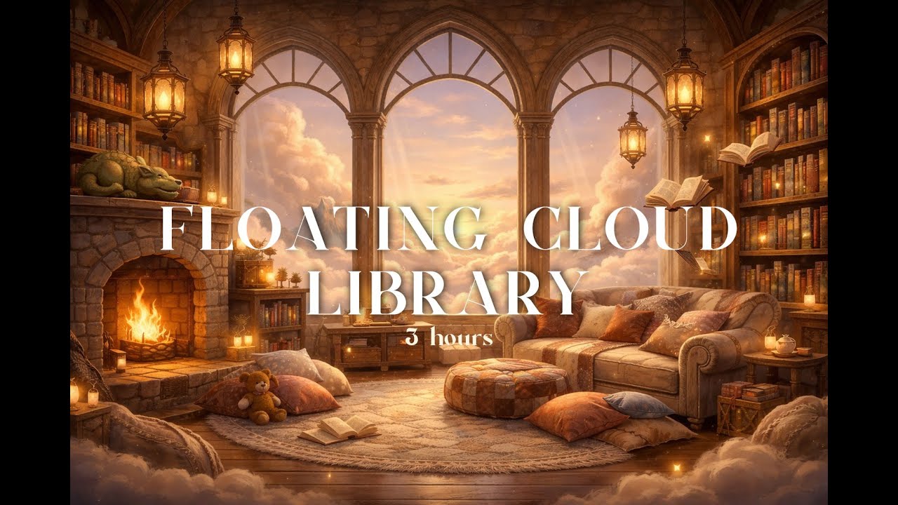 Floating Cloud Library | Cozy Fantasy Ambience for Relaxing and Study