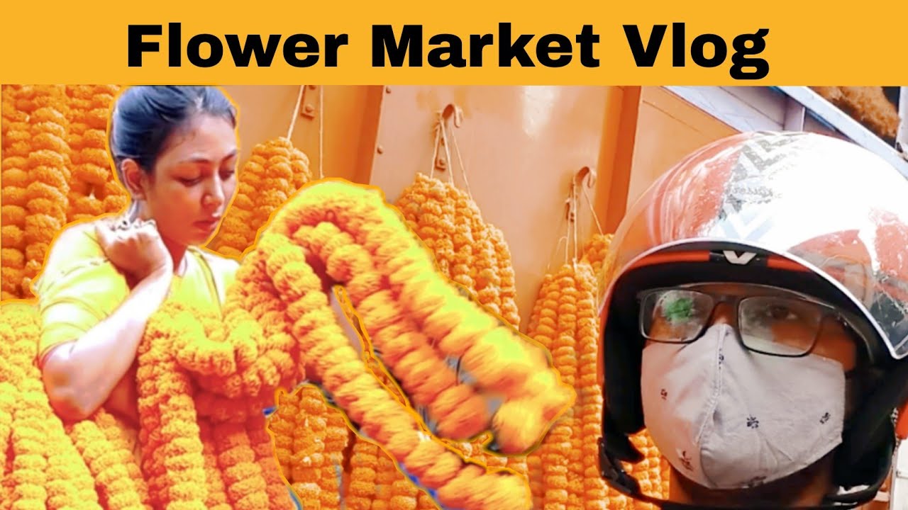 Biggest Flower Market in India || Flower Market Vlog || Buying Flowers || #kolkata || Shanbi