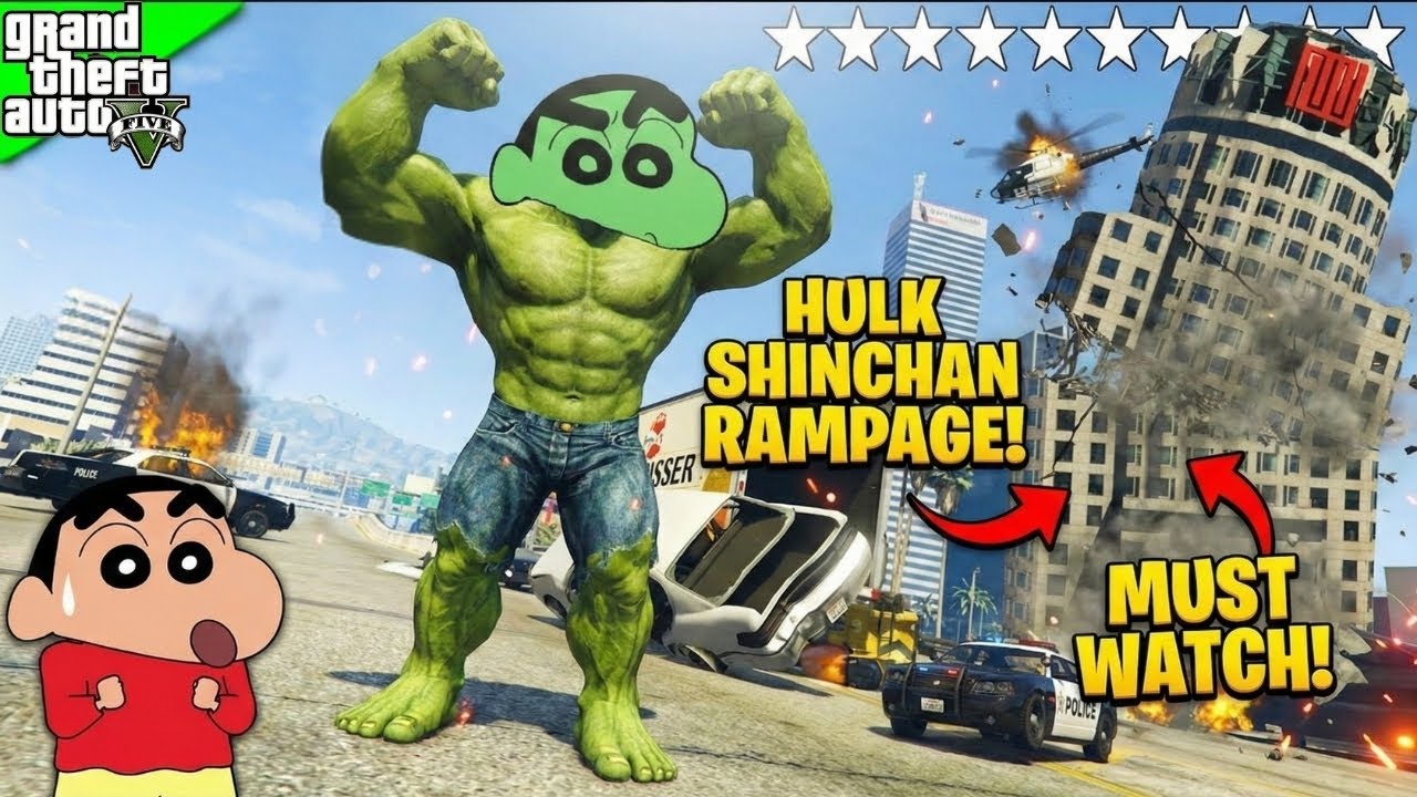 GTA 5 : Shinchan Turns Into a Strongest HULK to Save his Friends in GTA 5 Tamil
