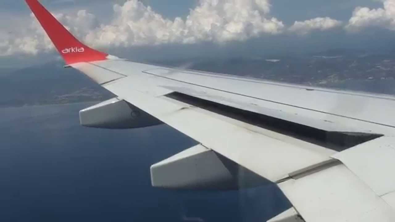 Extreme Turbulence |  Fast Descend | Arkia Embrer 195 Fast Landing in Greece Diagoras |