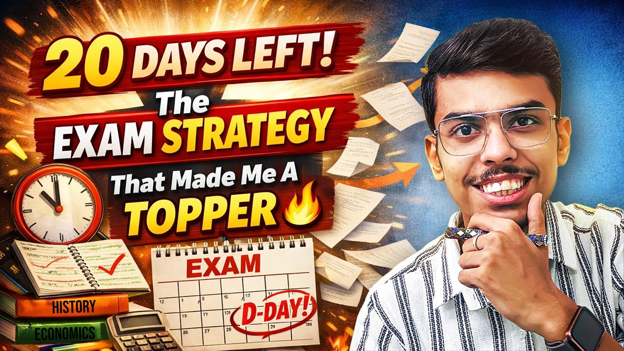 20 DAYS LEFT! The EXAM STRATEGY That Made Me A TOPPER 🔥