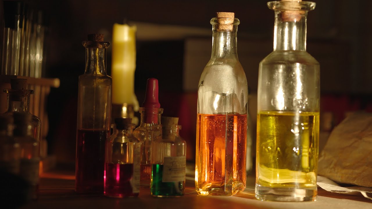 ASMR Apothecary formulations (no talking, peaceful, tinkling glass, candlelight, soft sounds)
