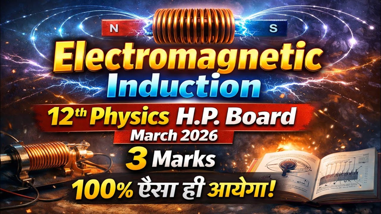 Electromagnetic Induction 🔥 3 Marks पक्का | 12th Physics H.P Board 2026 | 100% ऐसा ही आयेगा