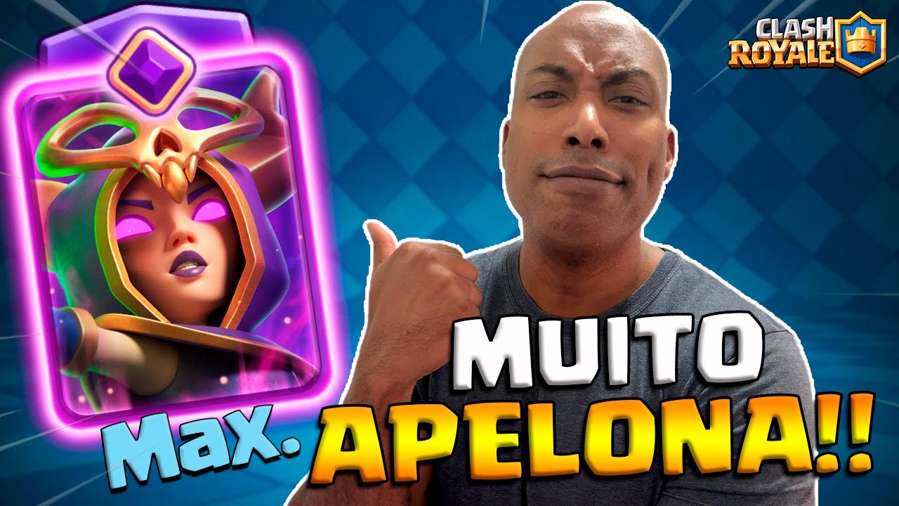 MEU DECK DE BRUXA EVOLUÍDA NÍVEL MÁXIMO NO CLASH ROYALE!!