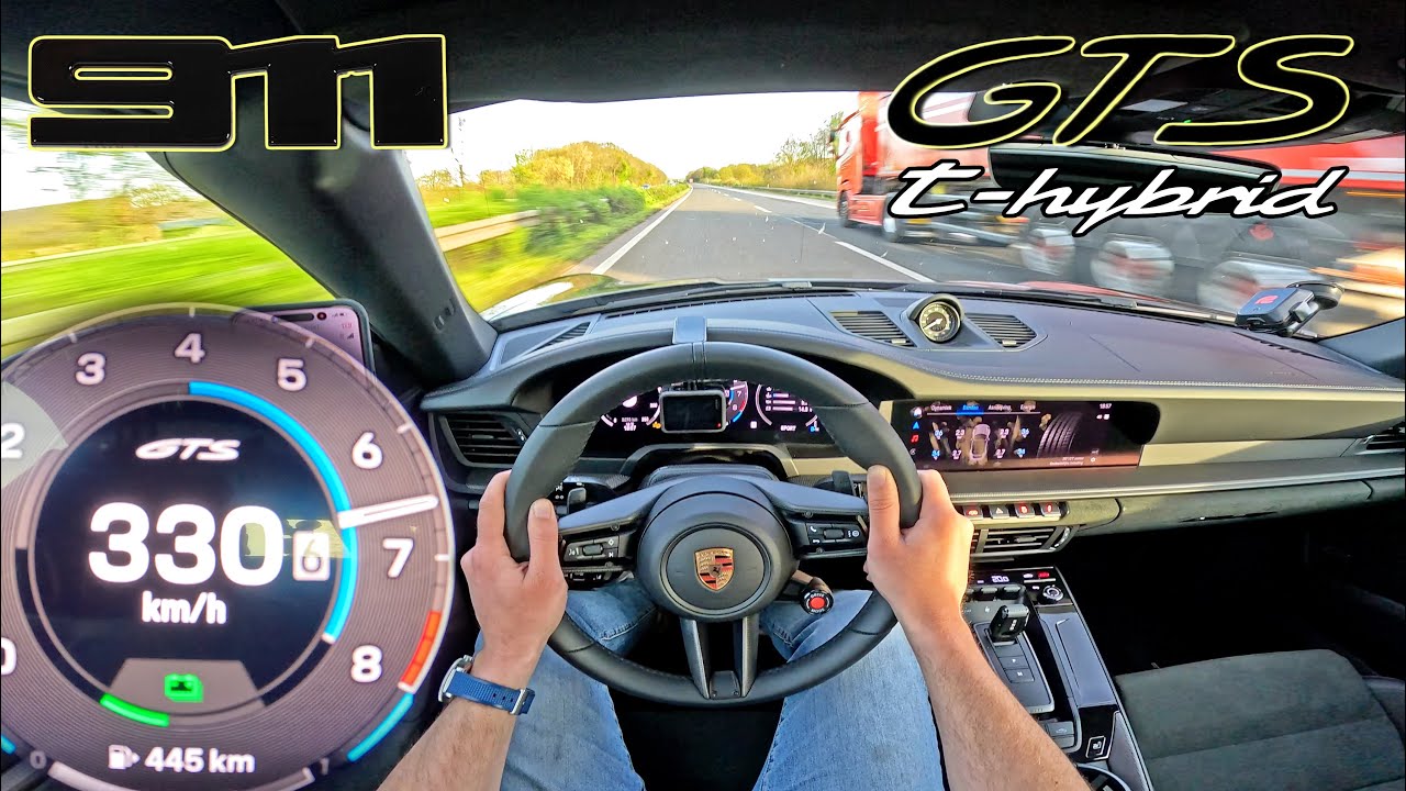 2025 Porsche 911 992.2 GTS T Hybrid 330KM/H on AUTOBAHN