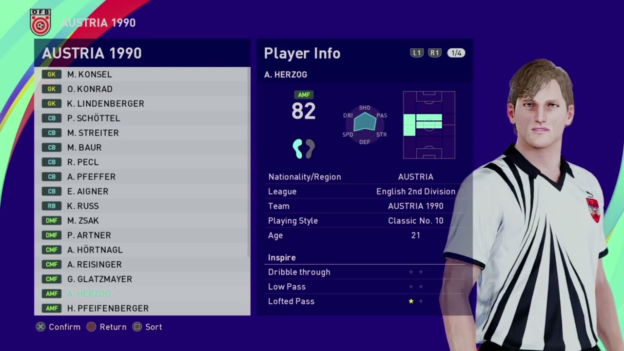 AUSTRIA 1990 - WORLD CUP ITALY 1990 - GROUP A - PES 2021 PS4
