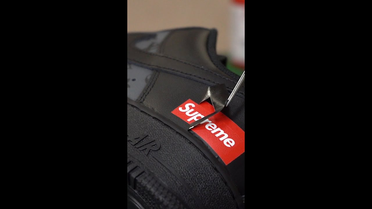 Custom shoes Supreme×NIKE AIR FORCE1×Louis Vuitton  black Ver. 