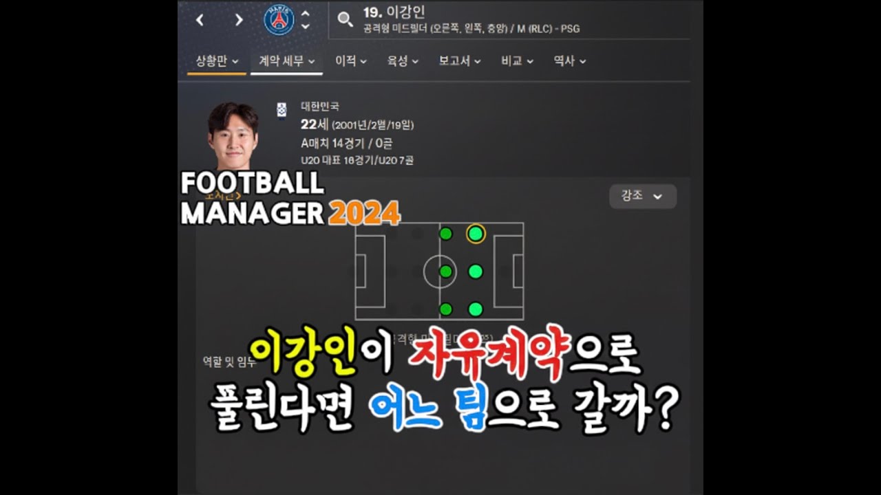 이강인이 FA 자유계약으로 풀린다면?