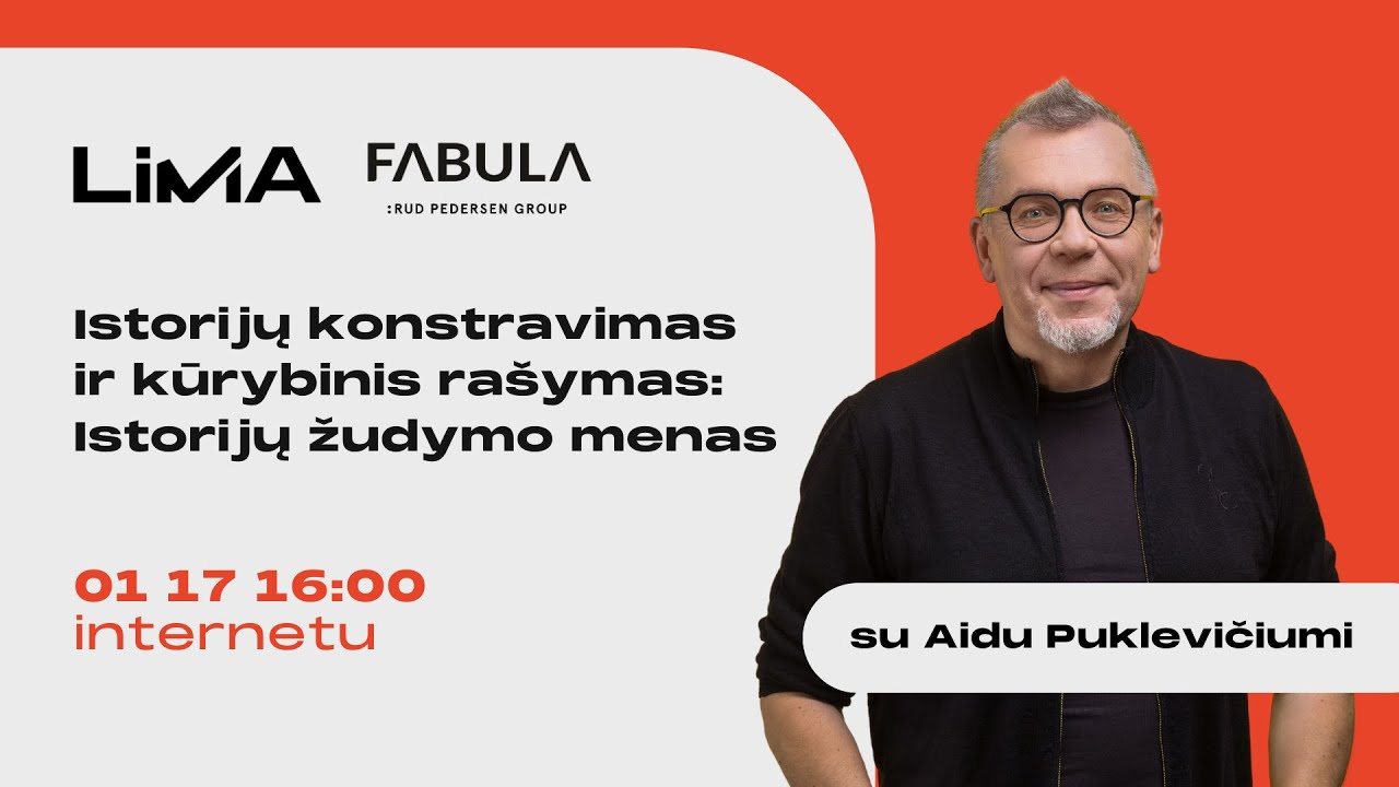 Istorijų konstravimas ir kūrybinis ra&scaron;ymas su Aidu Puklevičiumi. Istorijų žudymo menas