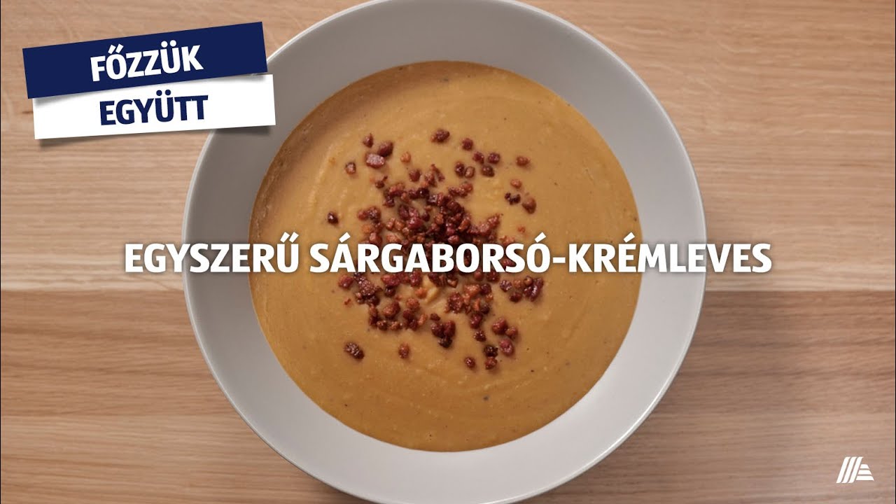 Egyszerű s&aacute;rgabors&oacute;-kr&eacute;mleves