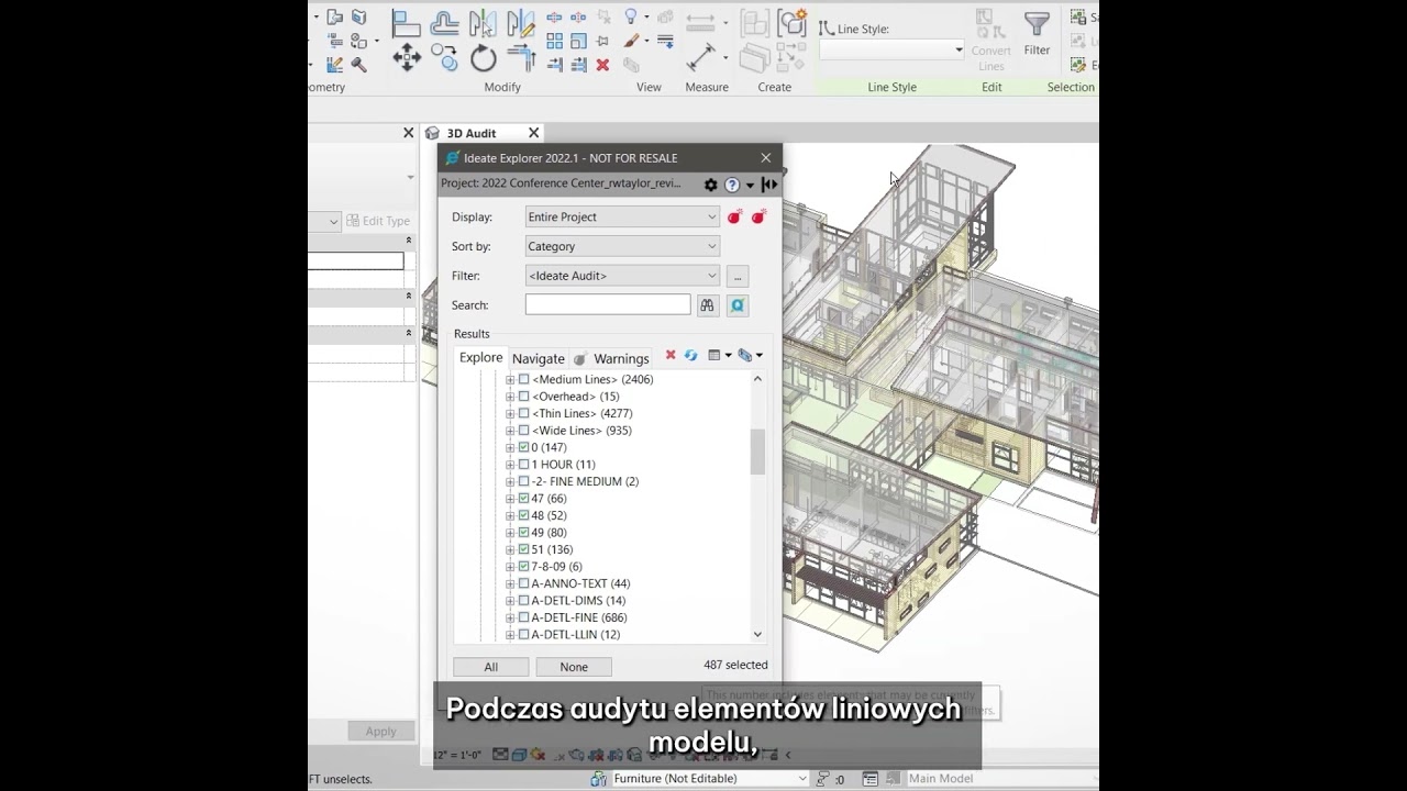 Ideate Explorer TIP6: Sprawdzanie Modeli i linii szczeg&oacute;ł&oacute;w w Revit #revit #bim