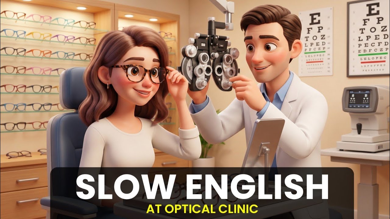 English Speaking Practice | Visit to Optical Shop | Easy English | Slow English | Learn English