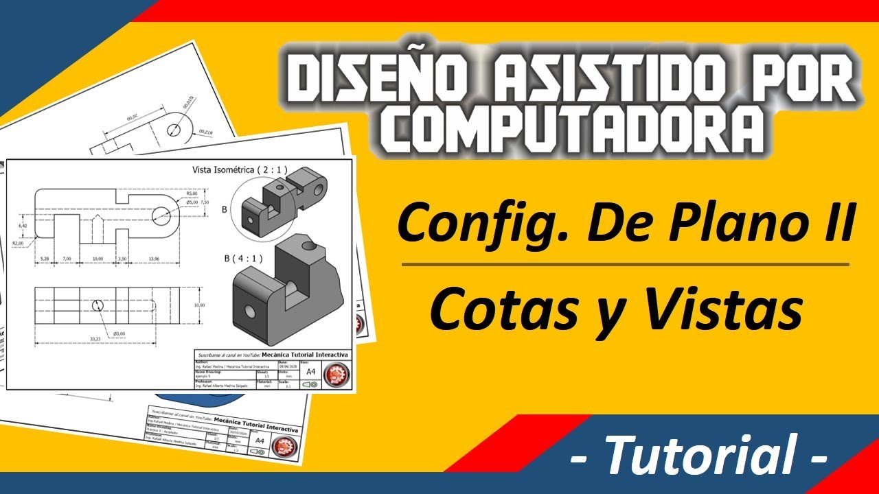 Autodesk Inventor 2020 : Clase 6 - Configuración de PLANO, COTAS Y VISTAS 💻