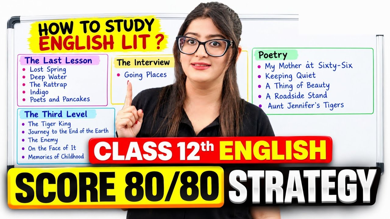 FINAL STRATEGY  CLASS 12 ENGLISH TO GET 80/80 BOARD EXAM 2027 #class12
