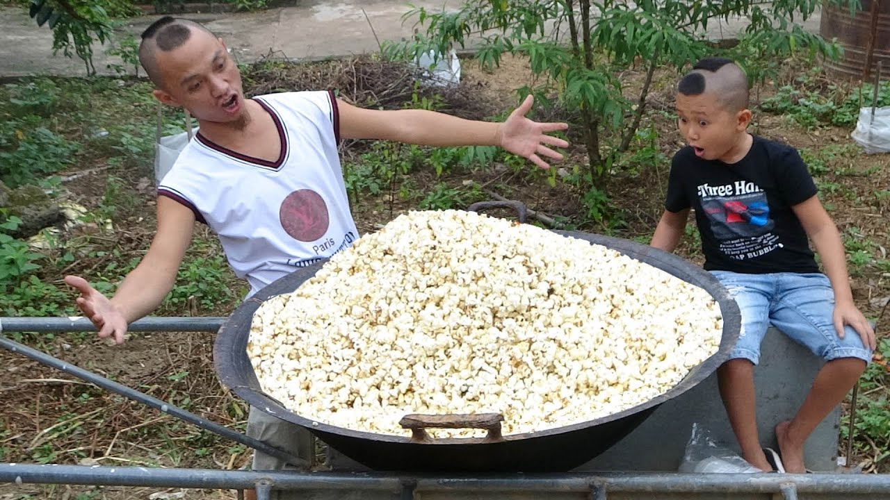 Mao Đệ Làm Nồi Bắp Rang Bơ Cực Lớn - Chia Cả Trường Tiểu Học Mới Hết Được