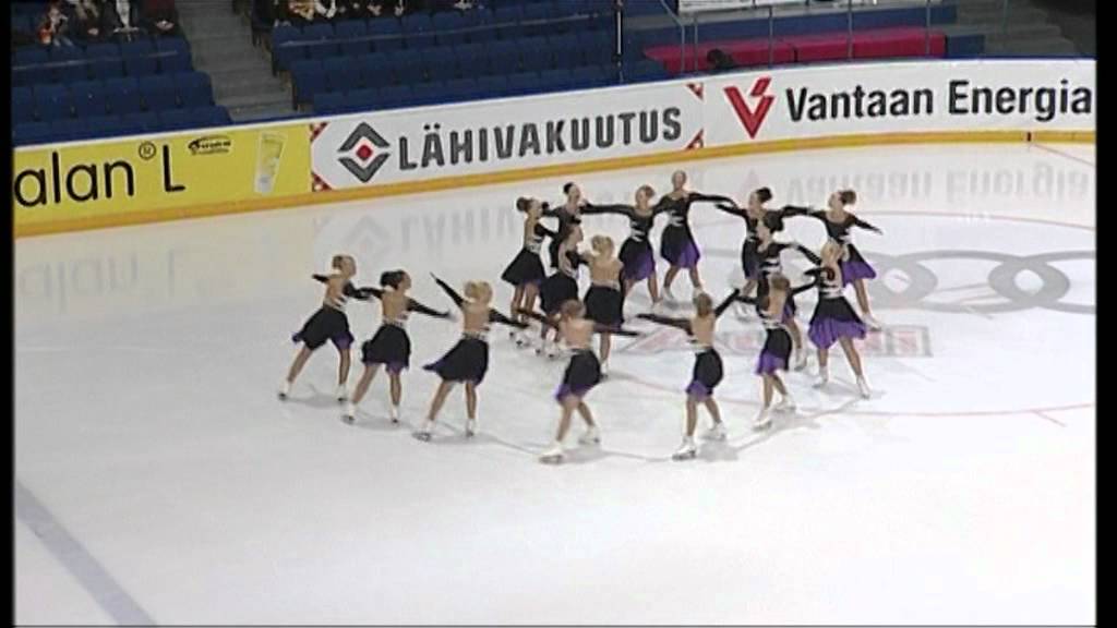 Team Estreija seitsem&auml;s junioreiden SM-muodostelmaluistelussa 26.2.2012