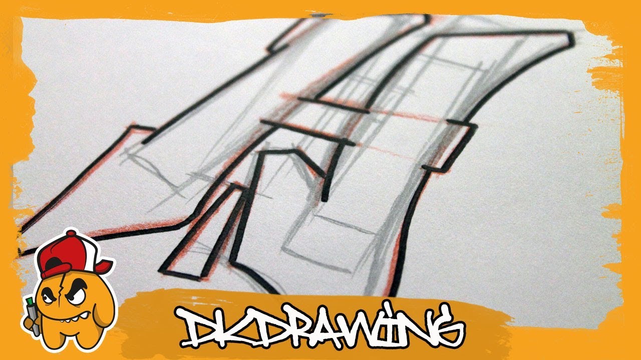 Graffiti Tutorial for beginners - How to draw & flow your graffiti letters - Letter H