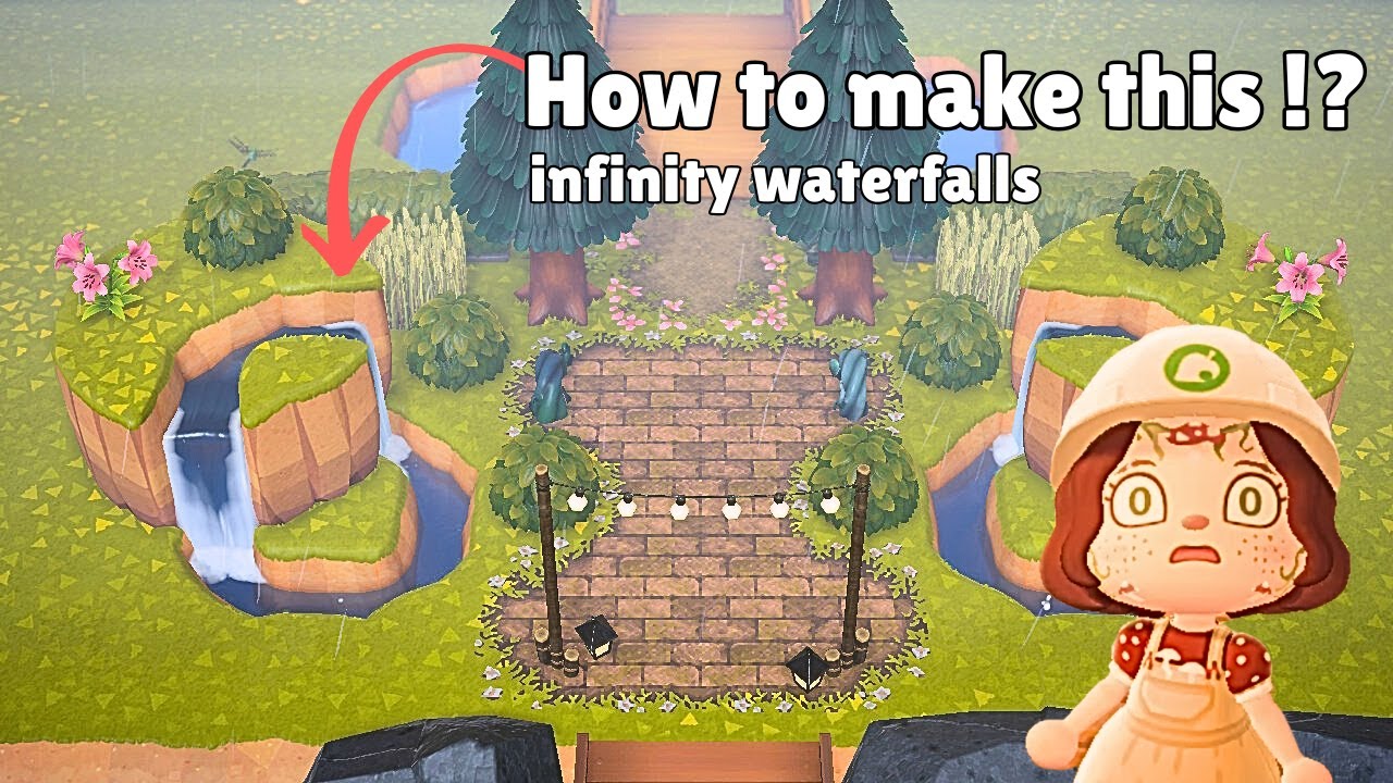 HOW TO create an Infinity Waterfall in Animal Crossing