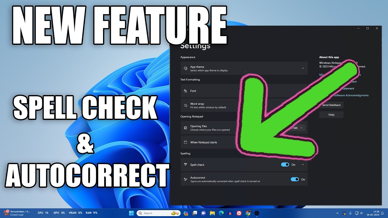 Windows 11: New Spell Check and Autocorrect Feature