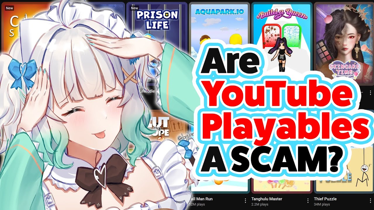 【TRYING YOUTUBE PLAYABLE GAMES】are these legit?! 【Maid Mint Fantôme】