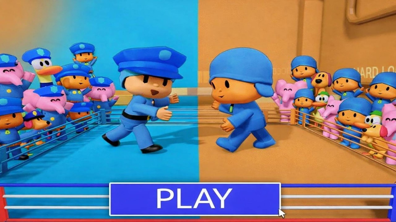 POCOYO FAMILY vs POLICE POCOYO FAMILY PRISON ESCAPE! #roblox #obby #sprunki