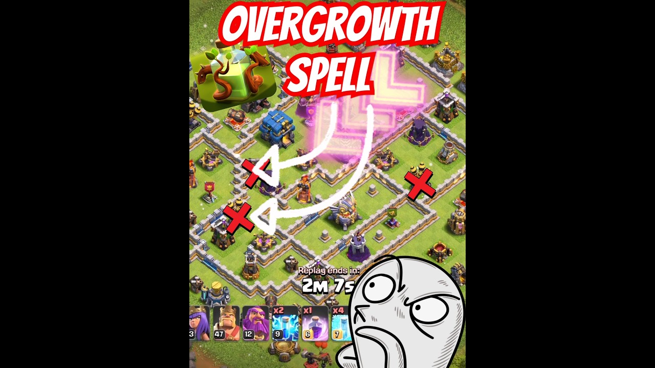 TH12 Attack Strategy Dragons, Overgrowth Spell #coc #clashofclans