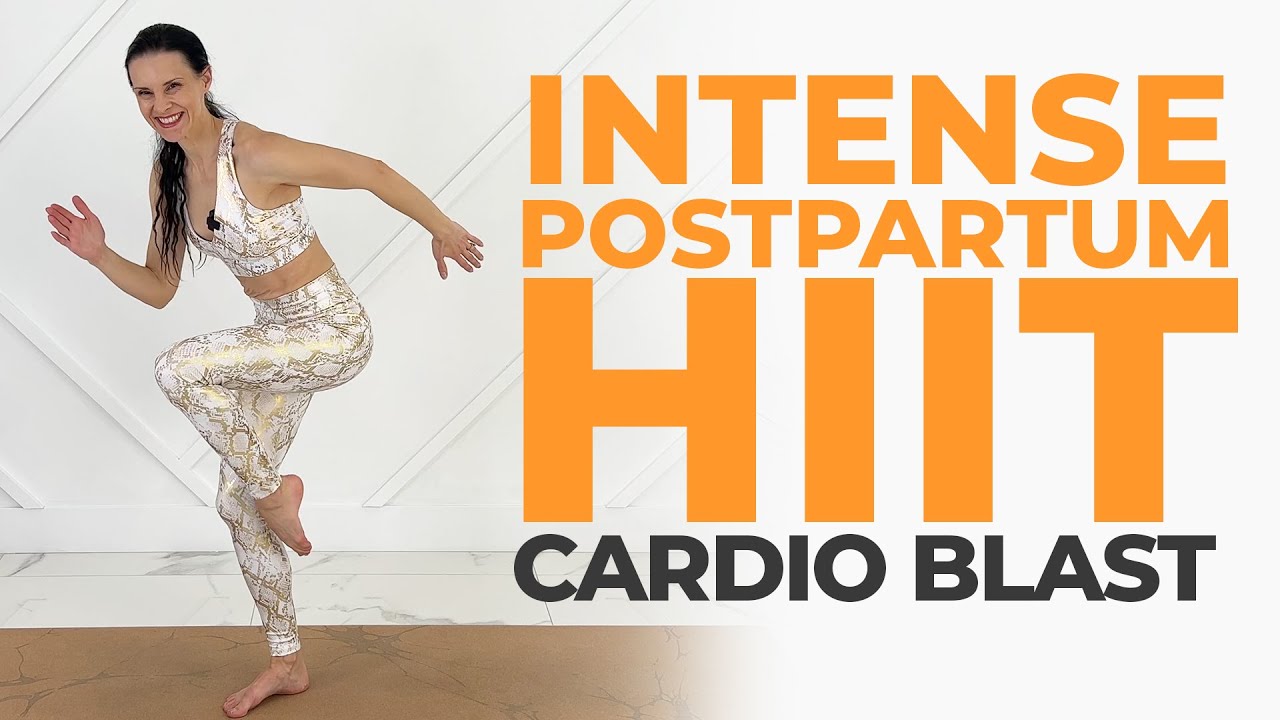 15-Min Postpartum Cardio HIIT Workout!