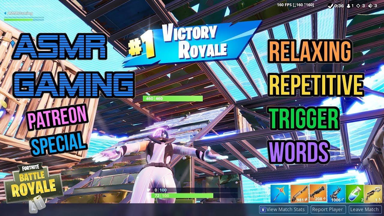 ASMR Gaming | Fortnite Cool Relaxing Repetitive Trigger Words 🎮🎧Controller Sounds + Whispering😴💤