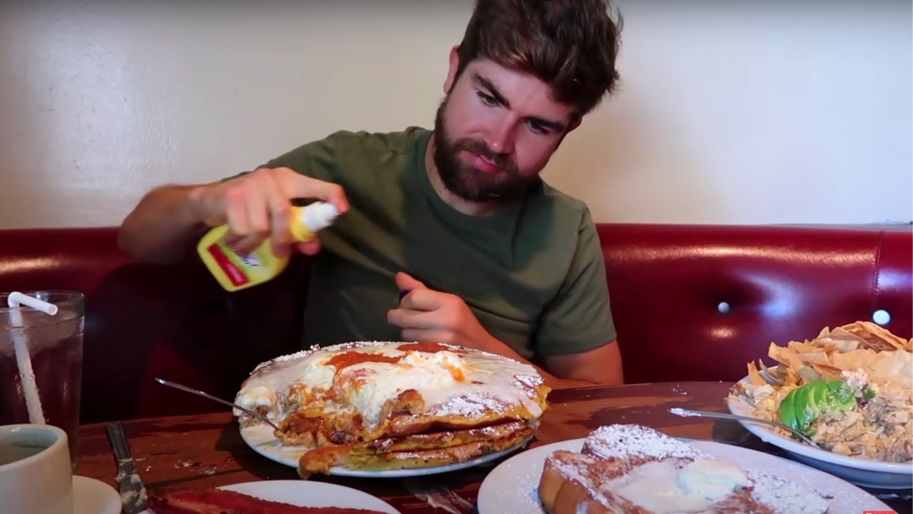 EATING HUGE Pancakes, French Toast, Pizza, Donuts & BBQ Burgers with Dad