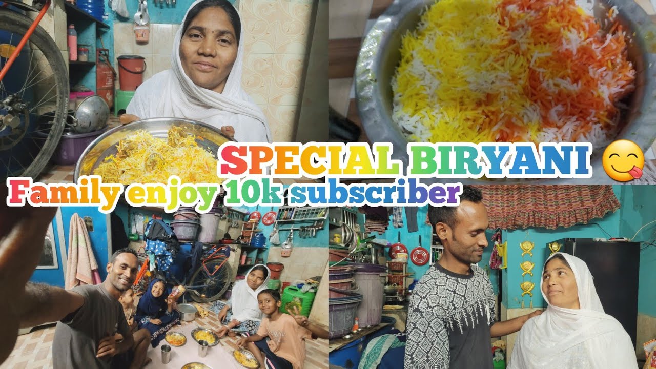SPECIAL BIRYANI NAJMA KE STYLE MAIN 😋 SUJI KA HALWA 😆#familyvlogger 