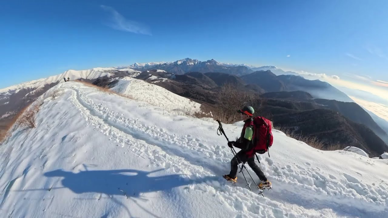 Dorsale Lariana invernale #insta360 #mountains #hiking #snow #Lario# lago di Como