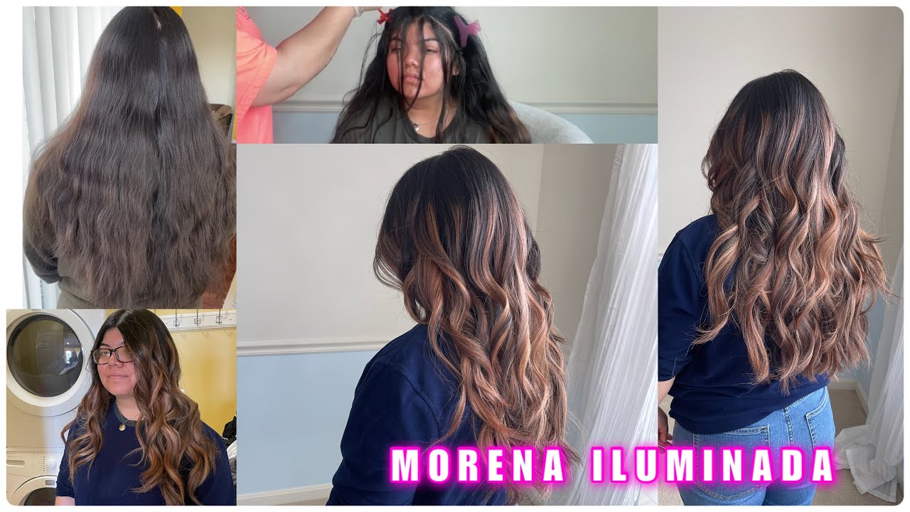 Como Hacer Un Balayage En Casa / Balayage En Color Caramelo / Morena Iluminada / #balayage