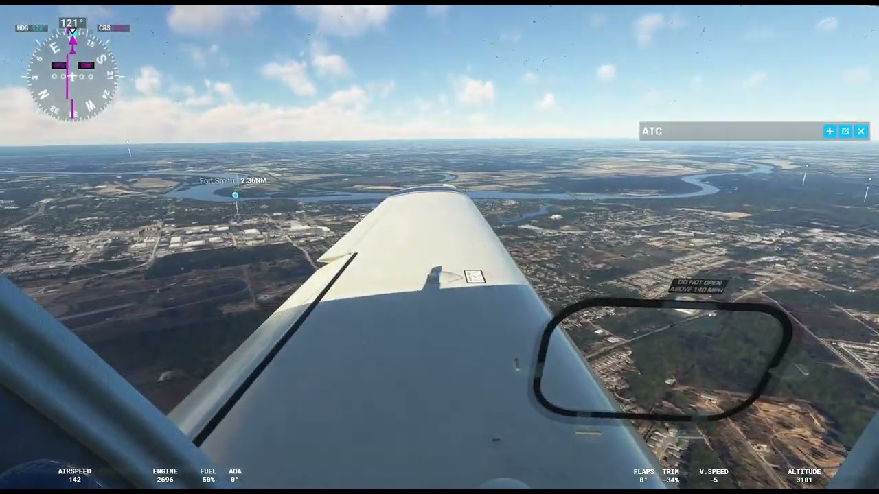 Bellanca Super Viking departs KFSM Ft Smith AR to Greenville MS
