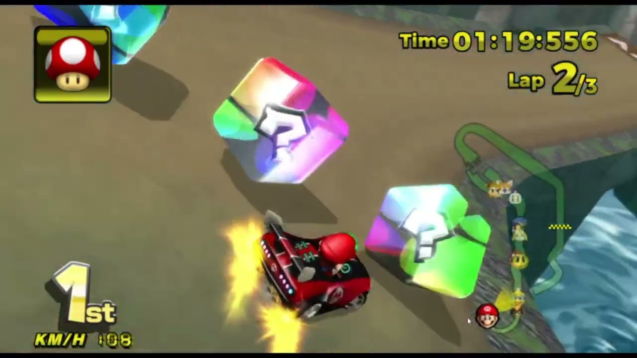 MKWii Deluxe: Green Edition - Grand Prix Wii U Star Cup as Mario [200cc]