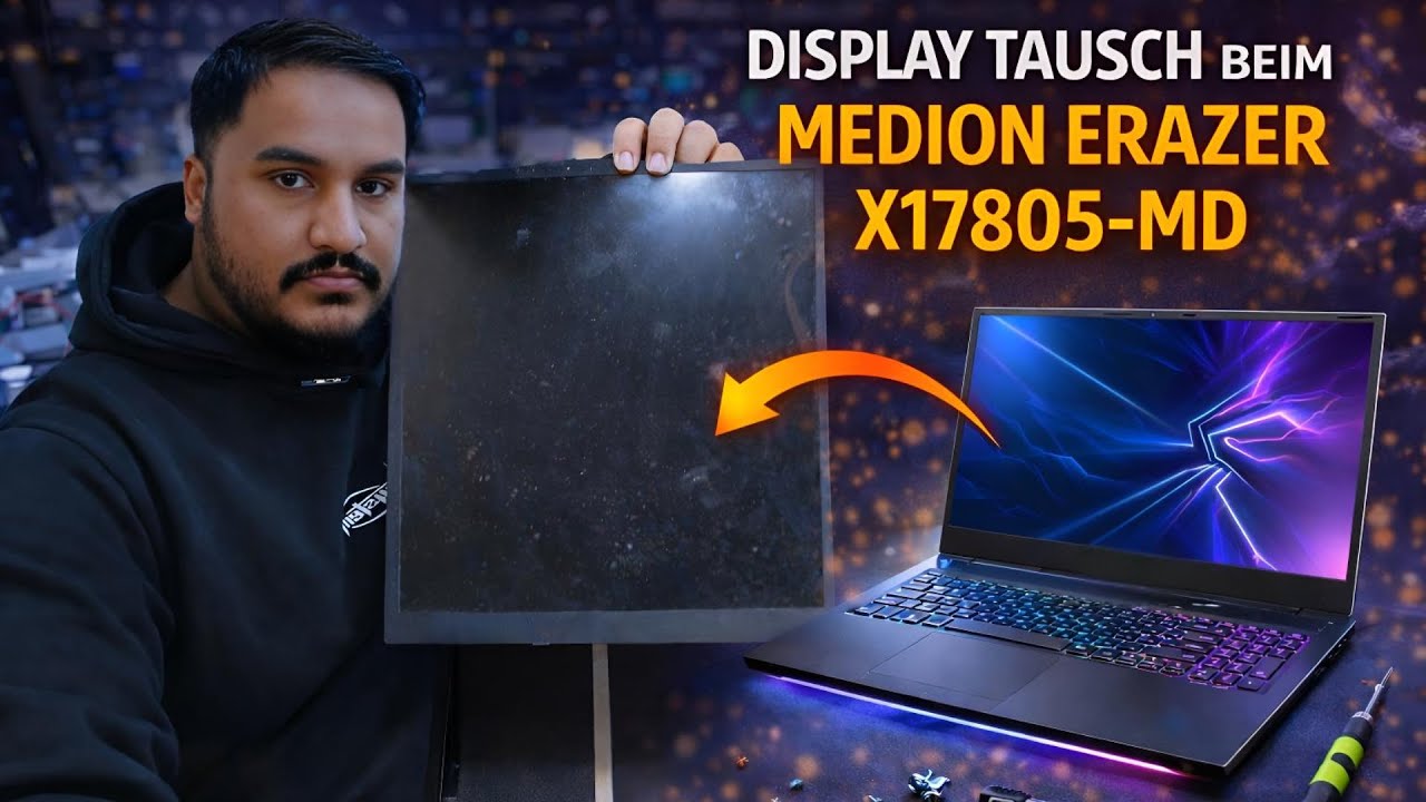 Medion Erazer X17805-MD Display Austausch | Professioneller Bildschirmwechsel Schritt für Schritt