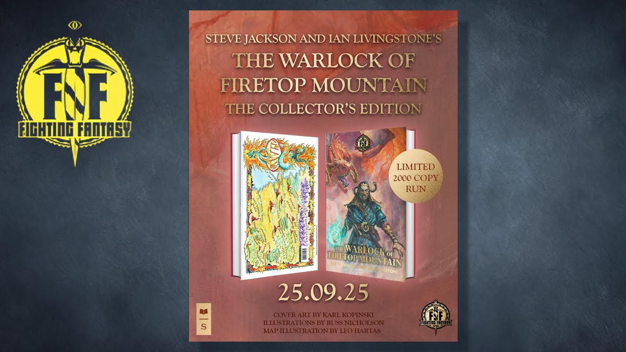 NEW Warlock of Firetop Mountain Collectors Edition Book Coming!