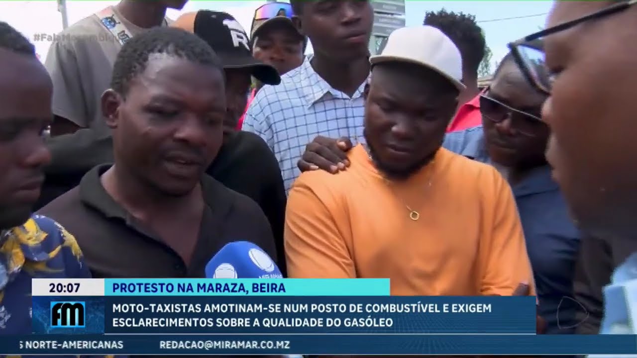 Mototaxistas amotinam-se num posto de combustível e exigem esclarecimentos sobre qualidade d gasóleo