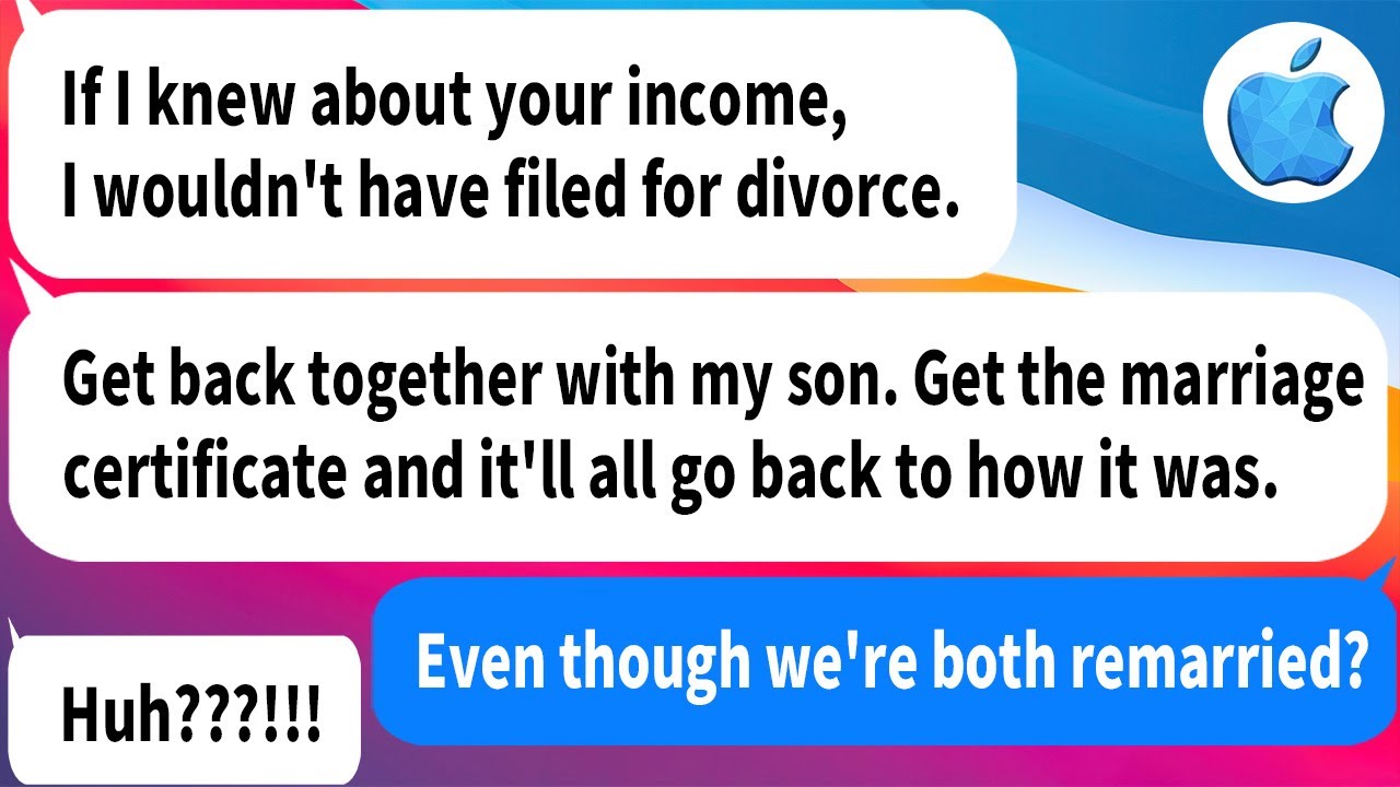 【Apple】My MIL filed for divorce without permission, finds out my income and asks me to get back...