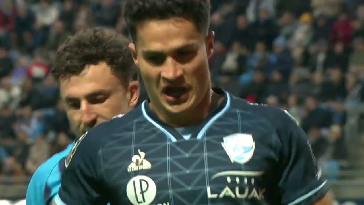 TOP 14 - Essai de Tom SPRING (AB) - Montpellier Hérault Rugby - Aviron Bayonnais