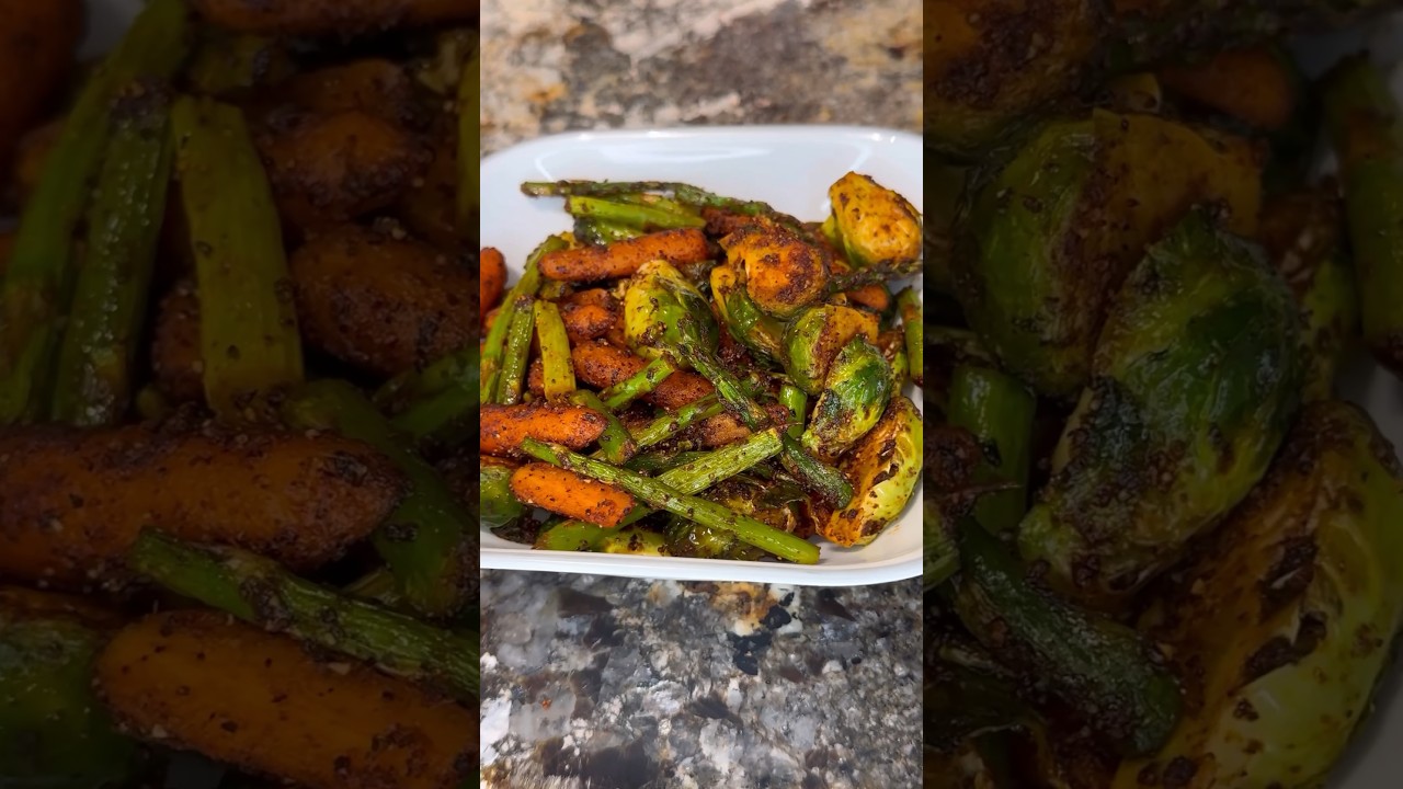 Easy air fryer veggies ✨ #healthyrecipes #airfryer #easyrecipe #lunch #veggies #dinner #lunchtime