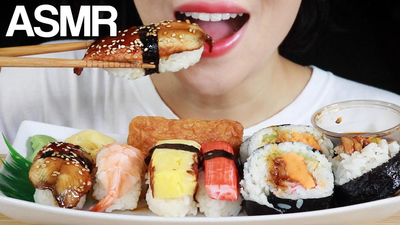 ASMR SUSHI 🍣 GIANT ROLLS EATING SOUNDS MUKBANG NO TALKING