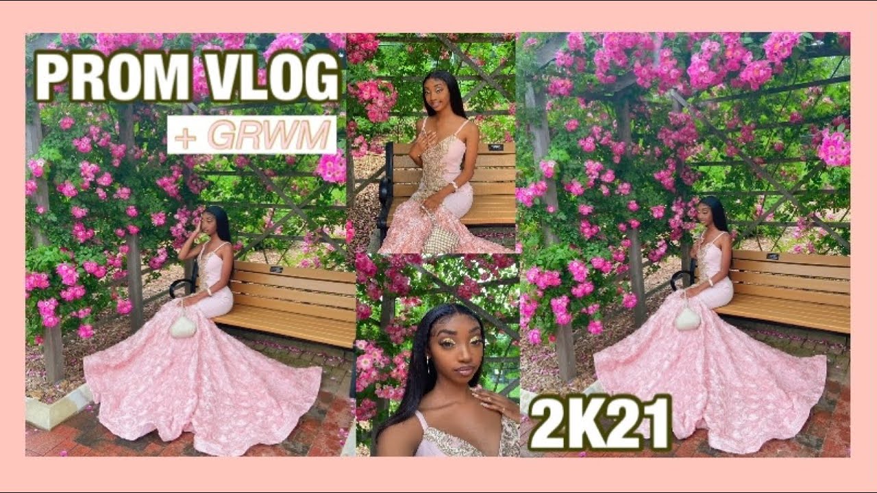 Senior Prom 2021 GRWM + Vlog 🌸✨| Popping Dija