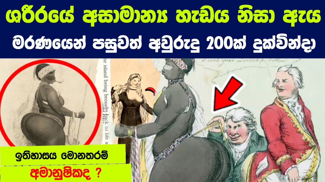 ශරීරයේ අසාමාන්‍ය හැඩය නිසා ඇය මරණයෙන් පසුවත් අවුරුදු 200ක් දුක්වින්දා | Story of Sarah Baartman