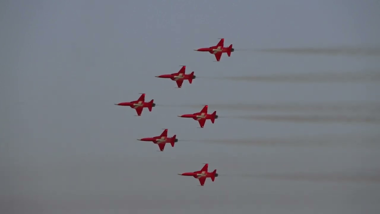 Patrouille Suisse over Basel (Basel Tattoo Opening 2023)