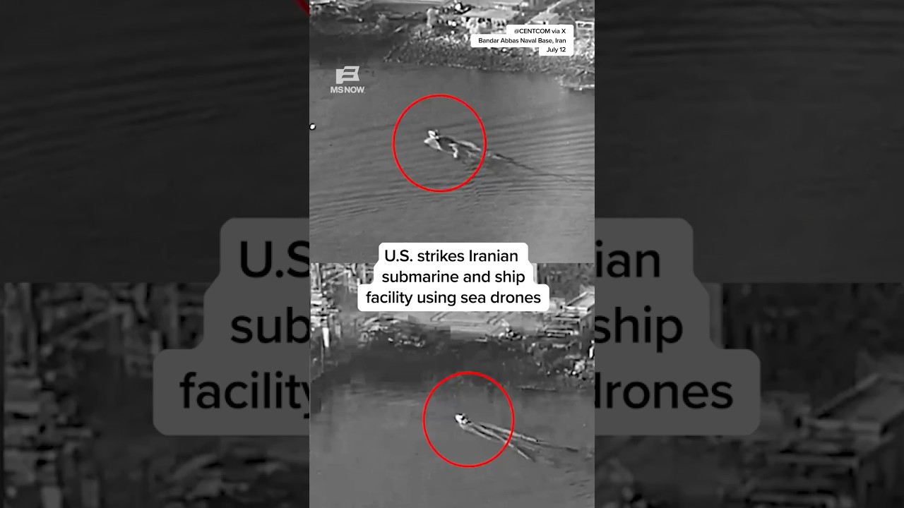 U.S. strikes Iranian submarine and ship facility using sea drones
