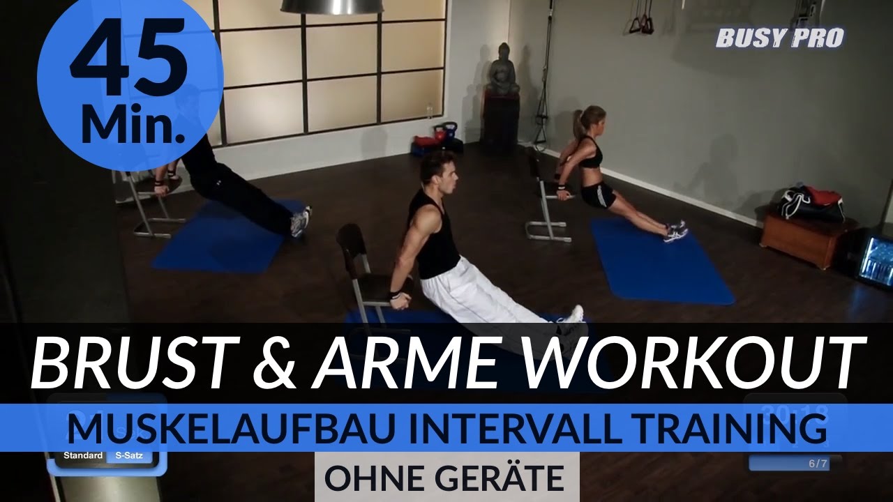 Brust & Arme Muskelaufbau Workout I 45. Min. I Intensives Zirkeltraining by Dr. Daniel Gärtner ©