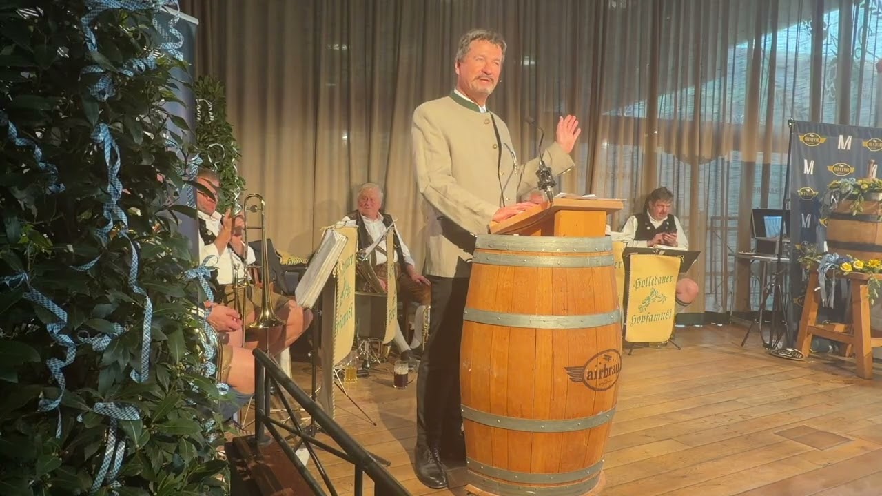 Aviator Starkbierfest 2026 Airbräu Tenne Teil 2: Derblecken Wolfgang Krebs als Markus Söder