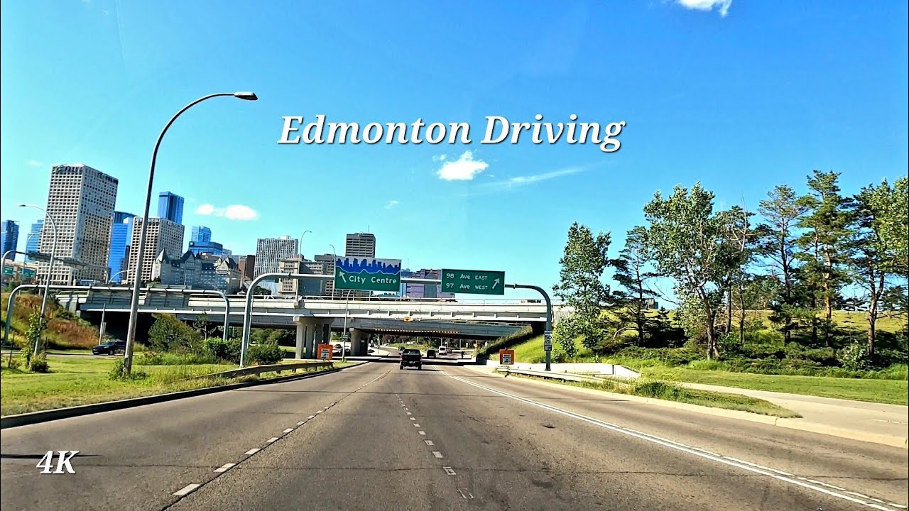 Driving - 99 Street to Downtown, Edmonton, AB, 🇨🇦