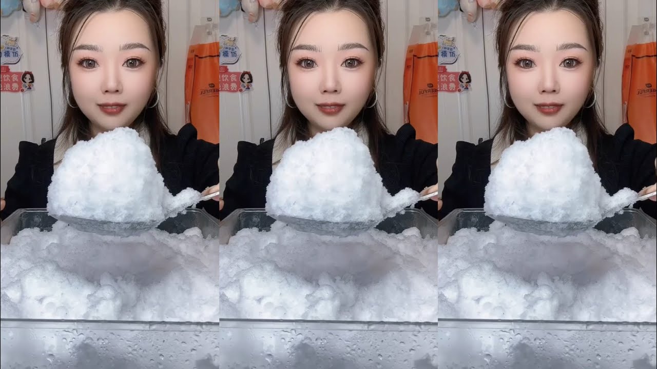 ASMR ICE EATING / ASMR MUKBANG ICE EATING SOUNDS FROM THE FROZEN WATER