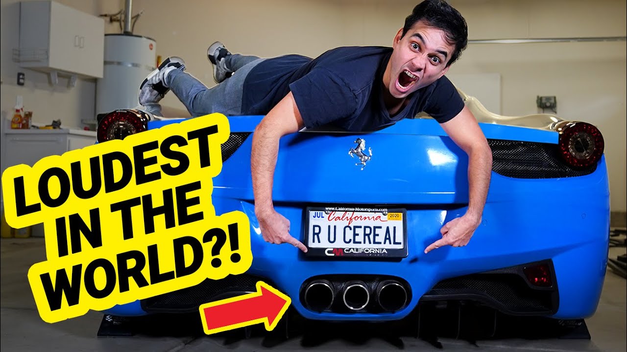 My STRAIGHT PIPED Ferrari 458 SOUNDS INSANE!